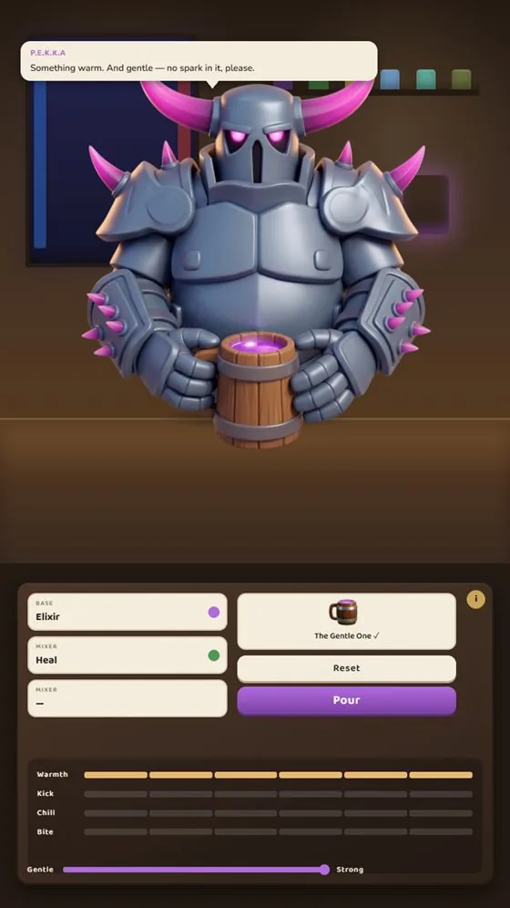 Elixir Hour on a phone — P.E.K.K.A at the bar